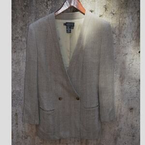 Vintage Episode Blazer by Carolyn Wright Freeman Gray Wool Blend UK 10 / US 8